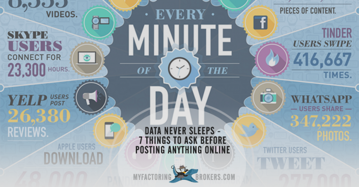 7 Questions to Ask Before Posting Anything Online - DOMO Data Never Sleeps 2.0 Infographic